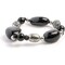 Earth's Jewels Semi-Precious Dyed Onyx Natural Black Jasper Stretch Bracelet #57